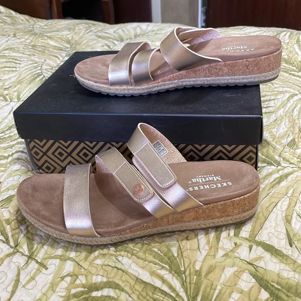 Skechers Martha Stewart rose gold, espadrille, sandals - Picture 3 of 9